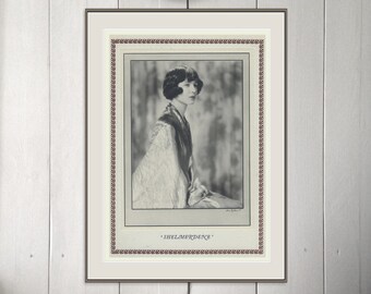 Shelmerdene, Art Deco, Monochrome Portrait in Photogravure, 1926/9, Vintage Art Deco, Vintage Sepia Print, 1920s Flapper