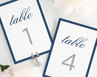 Sophisticated Modern Table Numbers - 5x7"