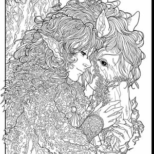 Fantasy Art and Coloring Pages by Adele Lorienne by Meadowhaven