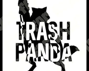 Trash Panda Rocket Racoon SVG Cut File | DXF PDF Guardians of the Galaxy Vol 2 Inspired