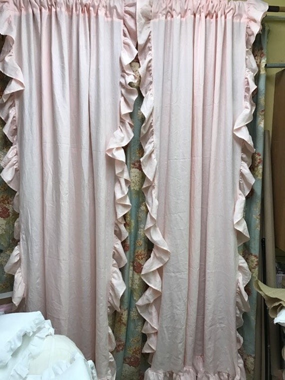 Custom Ruffled Curtains Romantic Style Rod Pocket Curtains