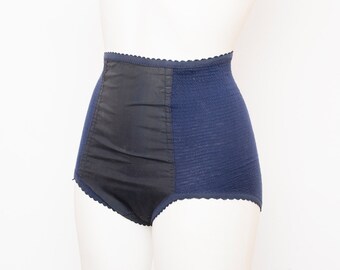 Navy blue high waist panties bombshell dead stock Vintage