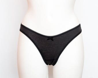 vintage black panties dead stock Vintage