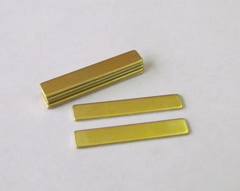 1/4 x 1 1/2 - Brass bar blanks -22G - ring blanks- hand stamping blanks -metal blanks-jewelry supplies-stamping blanks - necklace pendants