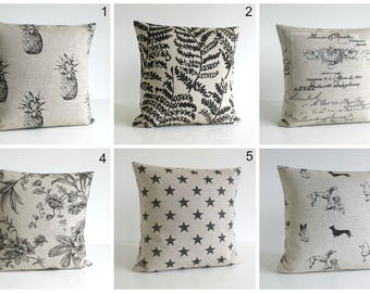 Linen Pillow Cover, Natural Pillow Cover, Pillow Slip, 10x10 Pillow Sham, Cushion Cover, Throw Pillow Cover - Linen Collection