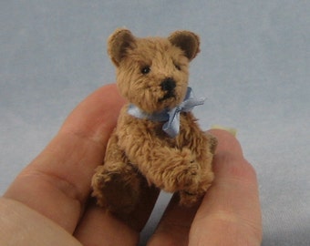Miniature Furry Teddy Bear by Marie W. Evans