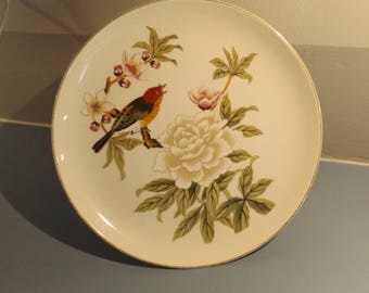 Cake plate, Cake stand, pedestal plate,dessert plate, footed serving plate,Chinese Garden (Fine China) by Shafford [SHACHGA