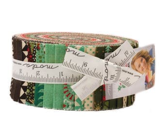Moda Berry Merry Jelly Roll by Basic Grey Fabric Strips- Christmas Quilt Fabric 2017 30470JR