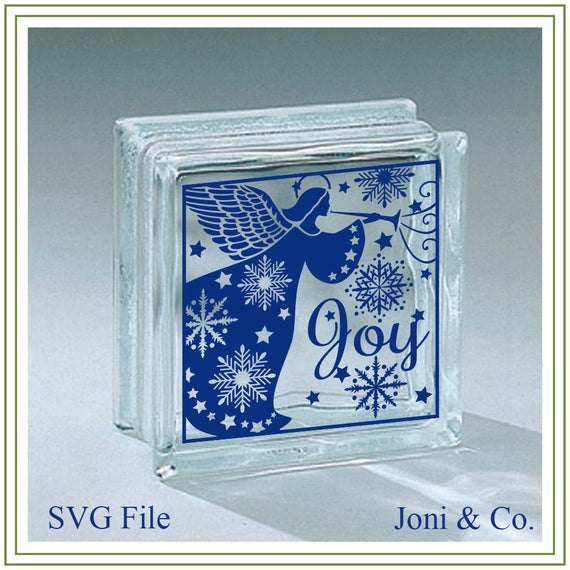 Download Christmas Angel SVG File Glass Block SVG cut file Glass