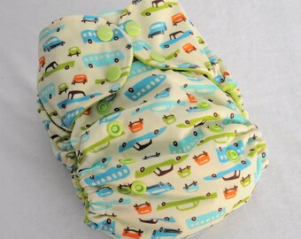 Retro Cars - One Size Pocket Cloth Diaper
