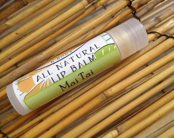 THREE Tropical Mai Tai Lip Balm Organic Beeswax-Made in Hawaii