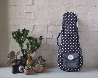 soprano ukulele case - Polka Dots Ukulele Bag (Ready to ship)