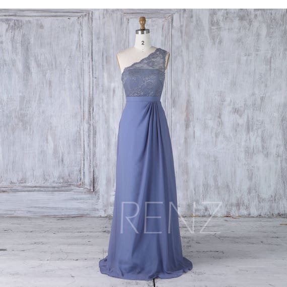steel blue evening gown
