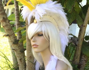 Customizable Feather Mohawk / Headdress Rainbow