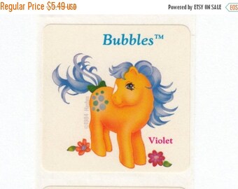 SALE Rare Vintage My Little Pony Bubbles Scratch and Sniff Violet Sticker - 80's Unique Retro Gift - G1 Mlp Collectible Scented