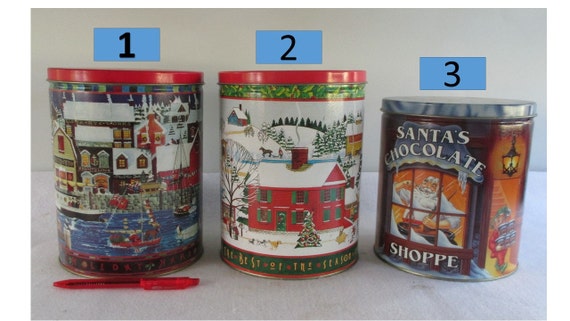 items similar to christmas tins vintage decorative items similar to christmas tins vintage decorative