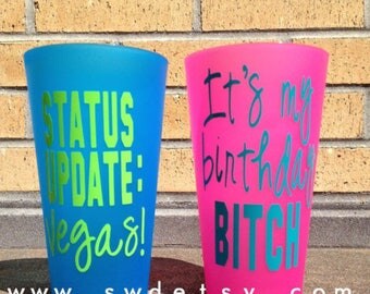 Personalized 32 oz Tumbler, Status Update, Engagement Gift, Bride, Wedding, Bachelorette,