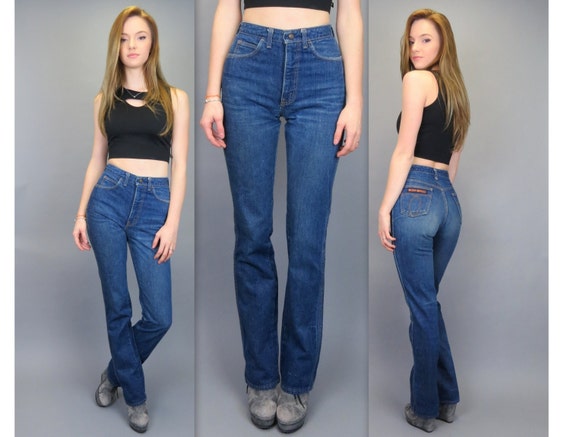 vintage high waisted straight leg jeans