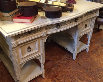 SOLD....The "Erica" Antique Shabby Chic Painted Desk