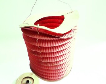 Set of 2 Old French Lampion Paper Lantern for Country French village dance Bal musette 14 juillet v848