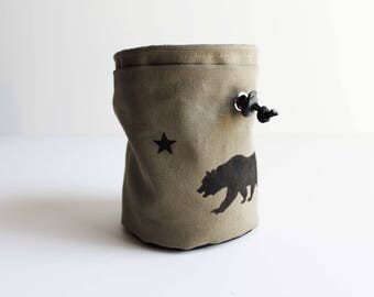 California Bear Flag - Rock Climbing Chalk Bag