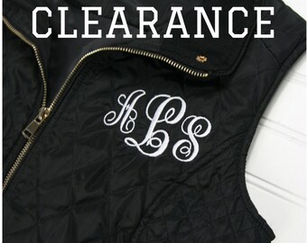 Women's Quilted Vest - Ladies Monogram Vest - Black Puffer Vest - Personalized Vest for Women - Valentines Gift for Women - Ladies Fall Vest