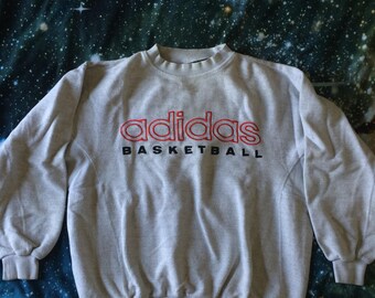 Vintage Over Sized Adidas Basketball Thick Sweatshirt