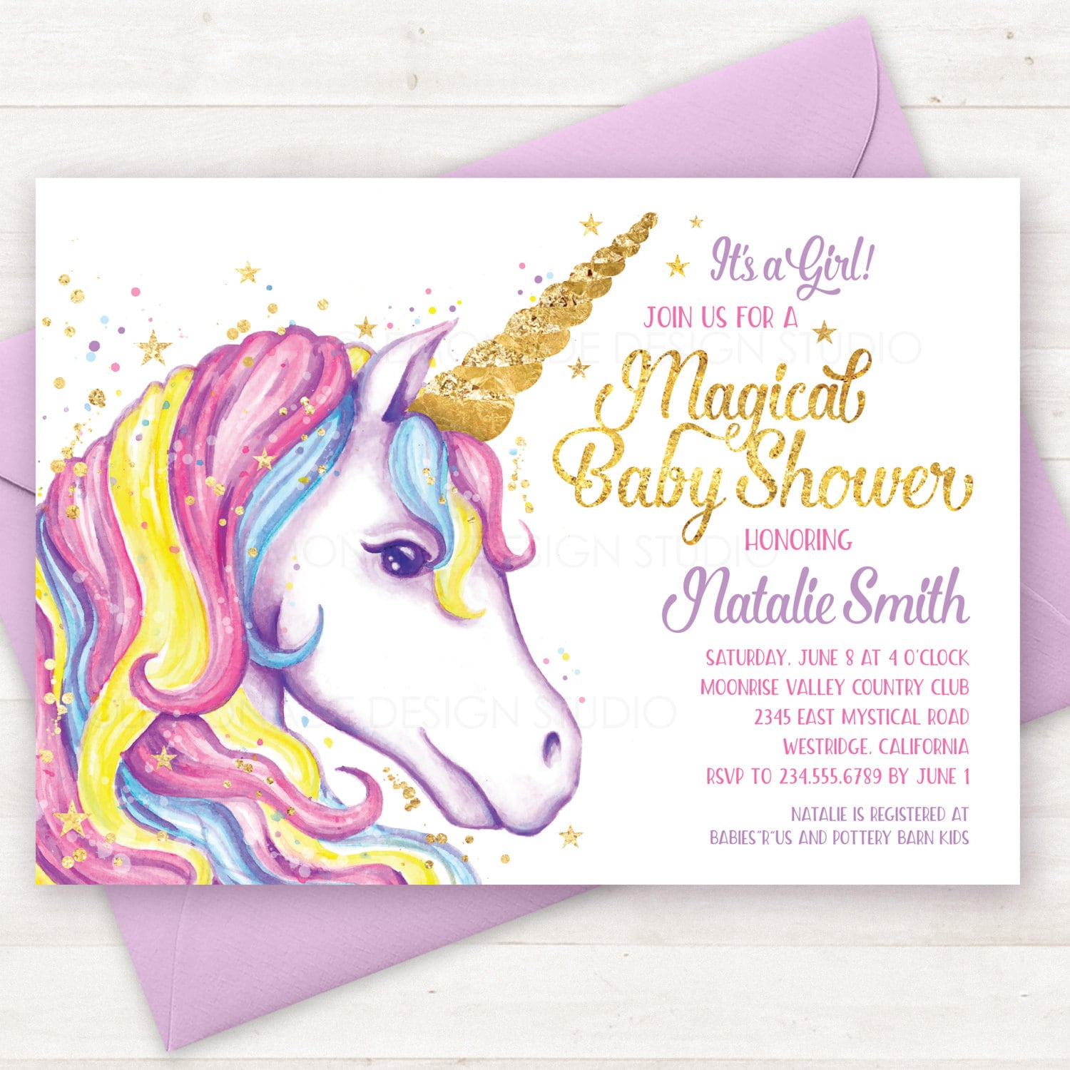 baby shower invitation unicorn invitation printable unicorn