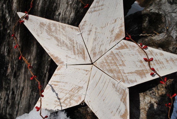 Rustic Reclaimed Wooden Star Home Decor Star Vintage Star.