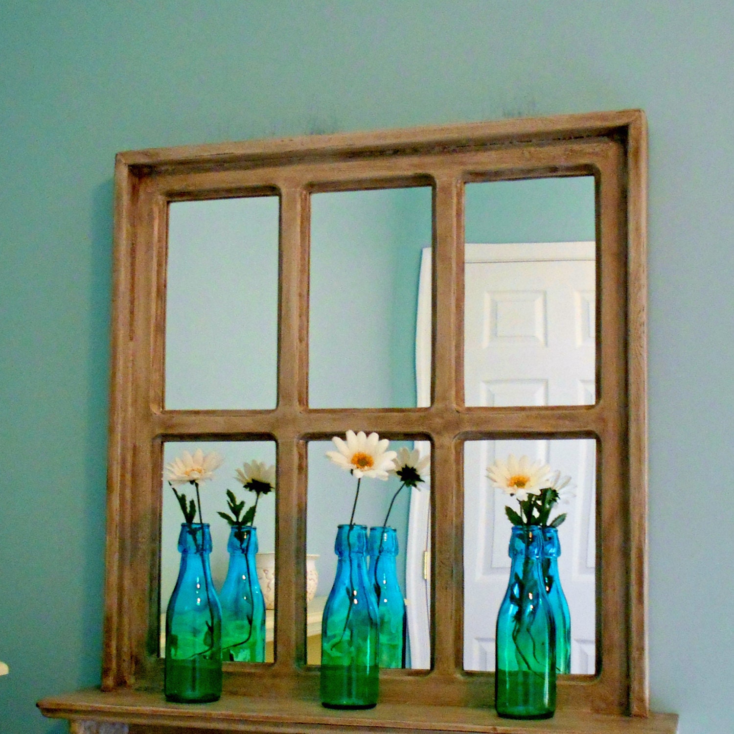 Reclaimed Wood Wall Window Mirror Window Wooden Window