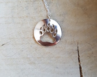 Silver Bear Claw Necklace Pendant Bear Jewellery