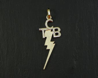 Elvis Presley Pendant TCB , Yellow Gold 14Kt - made in italy