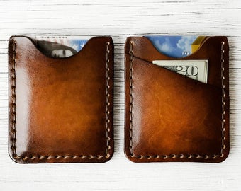 Men's Wallet Leather Wallet Men's, Personalized - BUY IT ONCE - Men's or Women's Wallet, 3 Initials - Slim, Thin Front Pocket Wallet