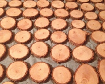 50 NATURAL Pine Wood slice coasters