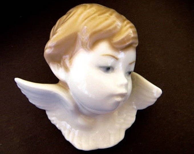 Lladro Cherub, Vintage Angel Lladro, Celestial Collectibles, Guardian Angel, Baby Gift, Sympathy Gift, Vintage