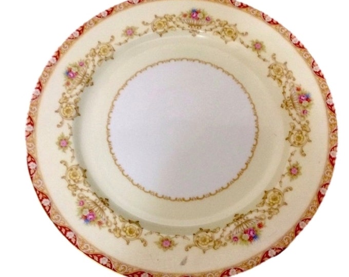 Noritake China Dinner Plate, Clareta Pattern, Vintage Bone China Dish