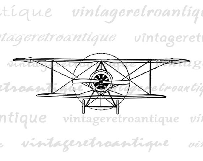 Digital Graphic Speed Scout Plane Download Vintage Airplane Image Biplane Printable Artwork Antique Clip Art Jpg Png HQ 300dpi No.1588