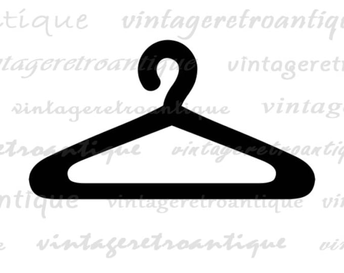 Printable Clothes Hanger Image Download Clothing Icon Digital Fashion Graphic Jpg Png Eps HQ 300dpi No.4333