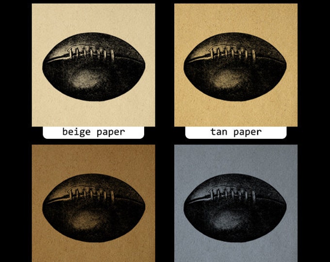 Printable Digital Antique Football Graphic Sports Download Image Vintage Clip Art Jpg Png Eps HQ 300dpi No.4120