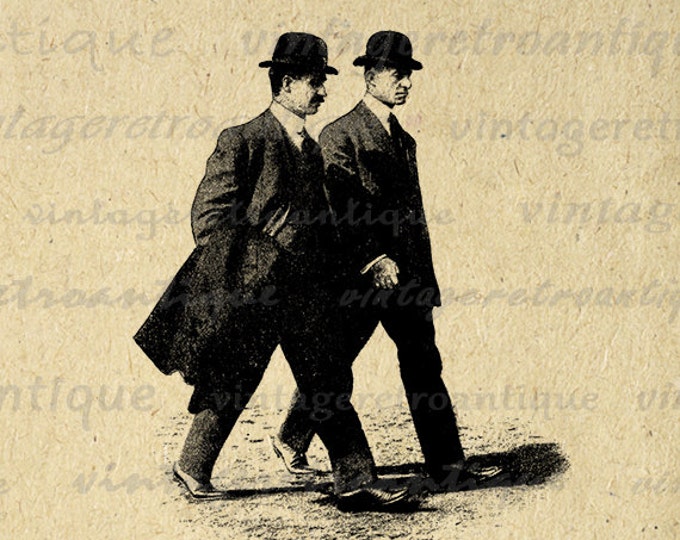 Digital The Wright Brothers Image Graphic Inventors Illustration Printable Download Artwork Antique Clip Art HQ 300dpi No.958