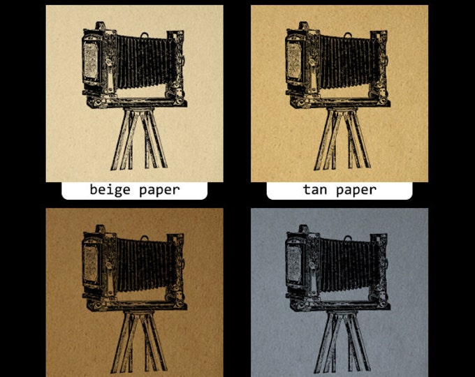 Printable Image Antique Camera Graphic Digital Download Vintage Clip Art for Transfers Making Prints etc Jpg Png Eps HQ 300dpi No.1410