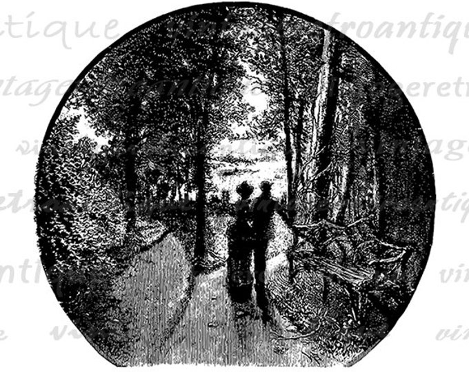 Digital Antique Couple Image Download Printable Graphic Artwork Vintage Clip Art Jpg Png Eps HQ 300dpi No.2367