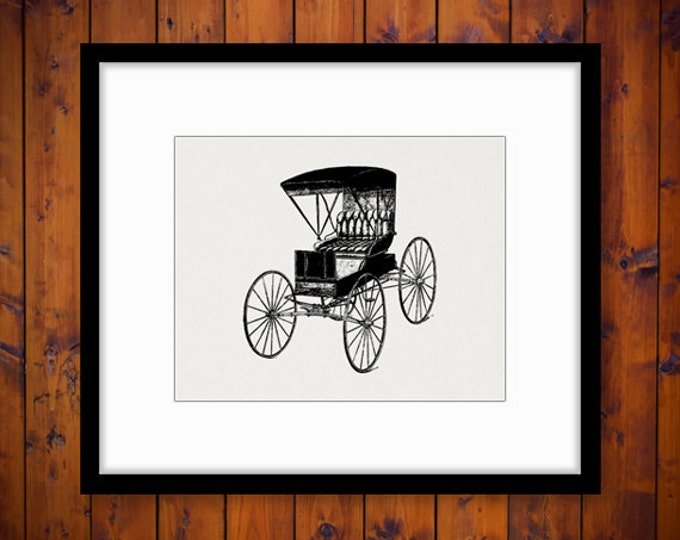 Printable Antique Car Digital Graphic Vintage Automobile Download Wagon Carriage Image Clip Art Jpg Png Eps HQ 300dpi No.1475