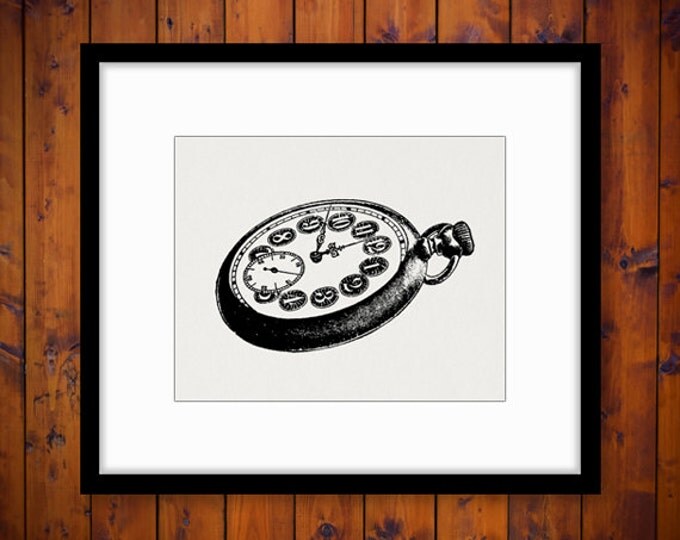 Printable Image Old Fashioned Pocket Watch Digital Pocketwatch Graphic Download Antique Clip Art Jpg Png Eps HQ 300dpi No.1558