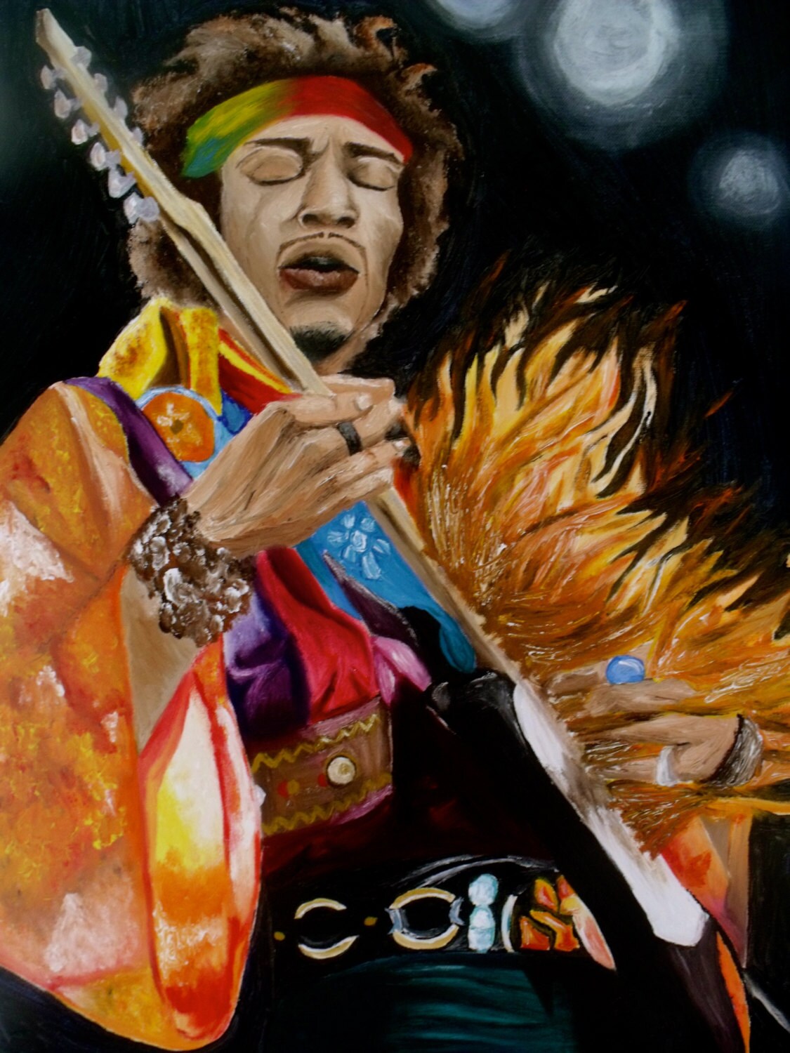 Jimi Hendrix Wall Art PRINT Home Decor