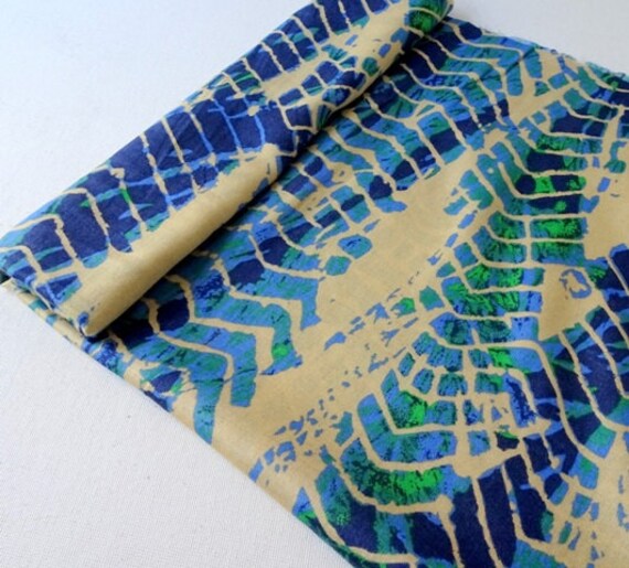 ChezVies - Shibori print fabric,orange shibori, blue shibori, beige ...