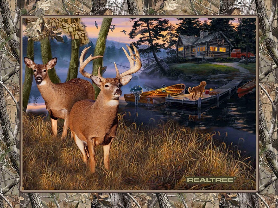 Realtree Cotton Fabric Panels by Print Concepts 5 Options
