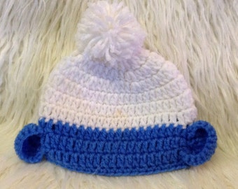 Crochet smurf hat, baby smurf hat, smurf hat