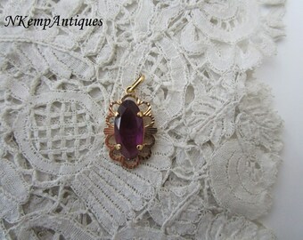 Amethyst glass pendant