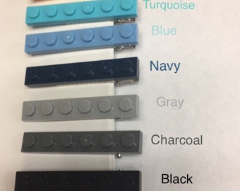 Colored Lego Tie Clips